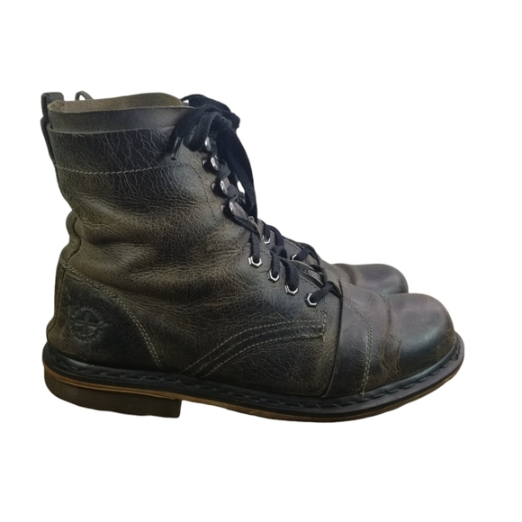 Dr Martens Pier distressed leather mens boots - Picture 3 of 13